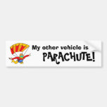 Skydive - mon autre véhicule est un PARACHUTE ! Autocollant Pour Voiture