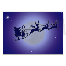 Sleigh de Père Noël Cartes