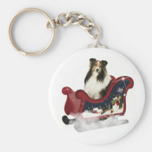 Sleigh magique Sheltie Porte-clef