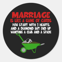 Slogan humoristique de mariage autocollants