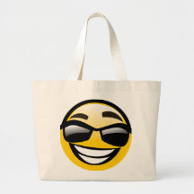 SMILEY AVEC DES VERRES DE SOLEIL SACS EN TOILE