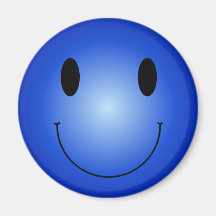 Smiley bleu aimant