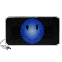 Smiley bleu mini haut-parleur