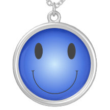 Smiley bleu pendentifs
