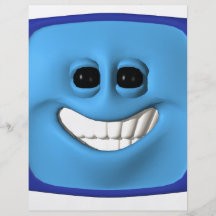smiley carré de bleu prospectus customisé