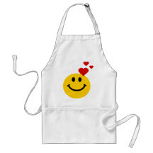 Smiley dans l'amour tabliers