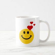 Smiley dans l'amour tasses à café
