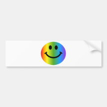 Smiley d'arc-en-ciel adhésif pour voiture