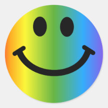 Smiley d'arc-en-ciel adhésifs