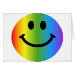 Smiley d'arc-en-ciel carte de vœux