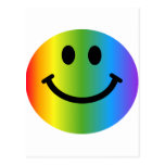 Smiley d'arc-en-ciel cartes postales