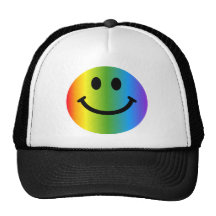 Smiley d'arc-en-ciel casquettes de camionneur