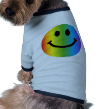 Smiley d'arc-en-ciel manteaux pour toutous