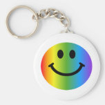 Smiley d'arc-en-ciel porte-clef