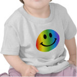 Smiley d'arc-en-ciel t-shirts