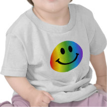 Smiley d'arc-en-ciel t-shirts