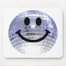 Smiley de boule de disco tapis de souris