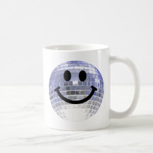 Smiley de boule de disco tasse