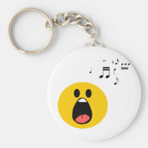 Smiley de chant porte-clefs