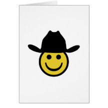 Smiley de cowboy cartes de vœux