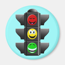SMILEY DE FEUX DE SIGNALISATION AIMANT