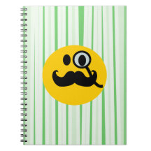 Smiley de monocle de moustache carnets