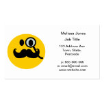 Smiley de monocle de moustache cartes de visite professionnelles