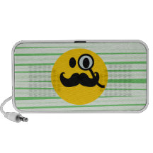 Smiley de monocle de moustache haut-parleur mp3