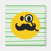 Smiley de monocle de moustache aimant pour réfrigérateur