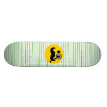 Smiley de monocle de moustache plateau de skate