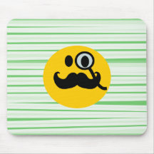 Smiley de monocle de moustache tapis de souris