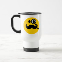 Smiley de monocle de moustache tasse