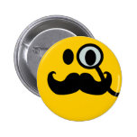 Smiley de monocle et de moustache (backgrnd person badges avec agrafe