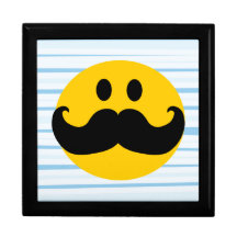 Smiley de moustache boîte à babioles