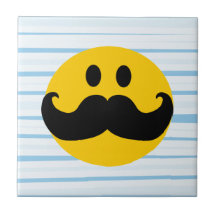 Smiley de moustache carreaux
