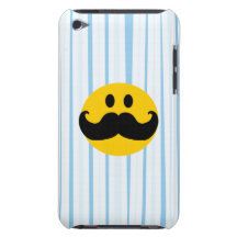 Smiley de moustache coque barely there iPod