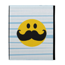 Smiley de moustache coque folio iPad