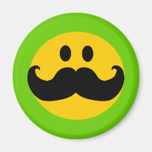 Smiley de moustache (couleur personnalisable d'arr magnets pour réfrigérateur