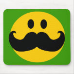 Smiley de moustache (couleur personnalisable d'arr tapis de souris
