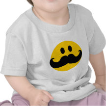 Smiley de moustache (couleur personnalisable d'arr t-shirts