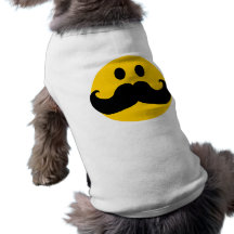 Smiley de moustache (couleur personnalisable d'arr t-shirt pour toutou