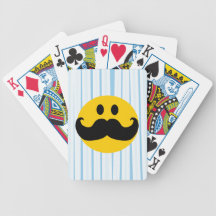 Smiley de moustache jeu de 52 cartes