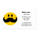 Smiley de moustache modèles de cartes de visite