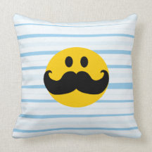 Smiley de moustache oreillers