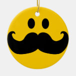 Smiley de moustache ornements de noël