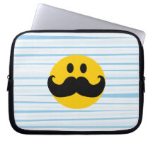Smiley de moustache trousse pour ordinateur portable