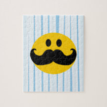 Smiley de moustache puzzles avec photo