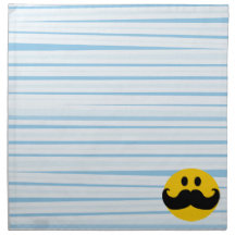 Smiley de moustache serviette en tissu