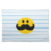 Smiley de moustache sets de table