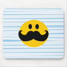 Smiley de moustache tapis de souris